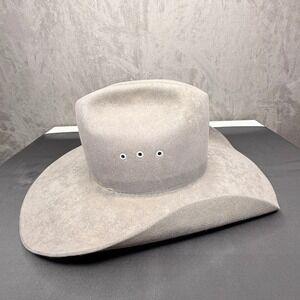 Rodeo King Cowboy Hat Mens 7 1/4 Gray 5X Felt Cattleman Crease Western Hat